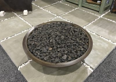38" Fire Bowl | Charcoal Brown Acid Stain